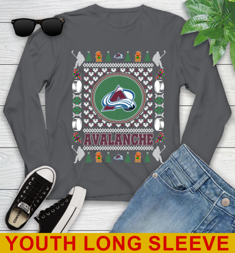 Colorado Avalanche Merry Christmas NHL Hockey Loyal Fan Youth Long Sleeve 9