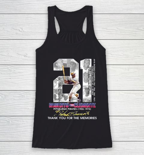 Roberto Clemente Signature Thank You For The Memories Racerback Tank