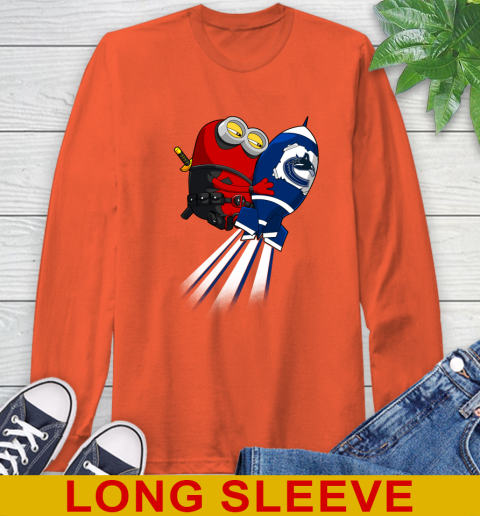 NHL Hockey Vancouver Canucks Deadpool Minion Marvel Shirt Long Sleeve T-Shirt 4