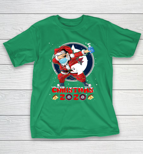 Winnipeg Jets Funny Santa Claus Dabbing Christmas 2020 NHL T-Shirt 5