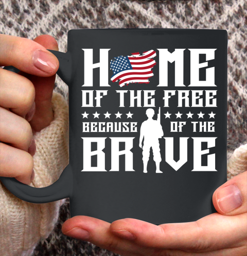 Veteran Shirt Home Of The Free Because Of The Brave Ceramic Mug 11oz