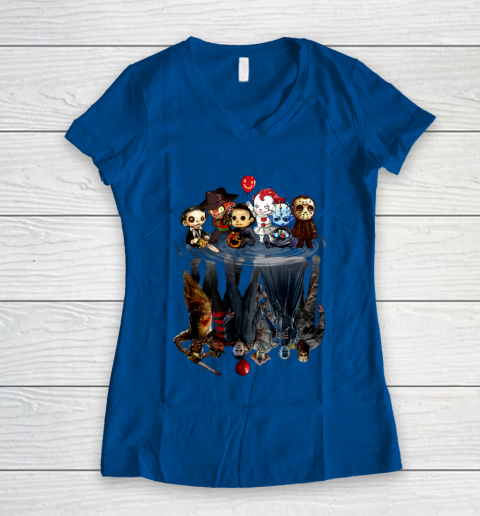 Creeps Halloween Horror Movies Gift T Shirt.0ESDTDUYC9 Women's V-Neck T-Shirt 7