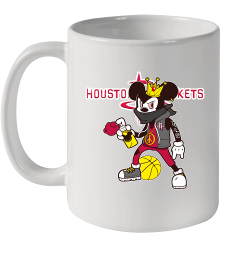 Houston Rockets NBA Basketball Mickey Peace Sign Sports Ceramic Mug 11oz