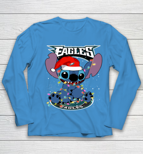 Philadelphia Eagles NFL Football noel stitch Christmas Youth Long Sleeve 4