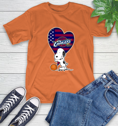 Cleveland Cavaliers NBA Basketball The Peanuts Movie Adorable Snoopy T-Shirt 5
