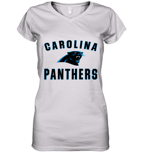 Carolina Panthers NFL Line by Fanatics Branded Gray Victory Women's V-Neck T-Shirt