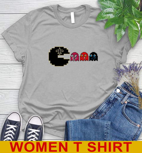 New Orleans Saints NFL Football Pac Man Champion Women's T-Shirt 5