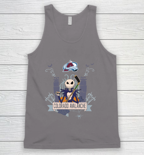NHL Colorado Avalanche Hockey Jack Skellington Halloween Tank Top 6