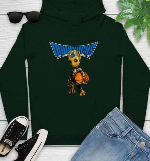 Dallas Mavericks NBA Basketball Groot Marvel Guardians Of The Galaxy Youth Hoodie 13