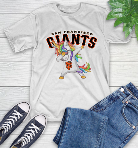 San Francisco Giants MLB Baseball Funny Unicorn Dabbing Sports T-Shirt