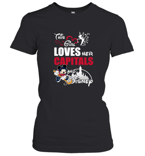 This Girl Love Her Washington Capitals And Mickey Disney Women's T-Shirt