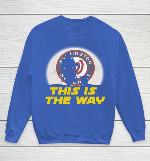 Washington Nationals MLB Baseball Star Wars Yoda And Mandalorian This Is The Way Youth Sweatshirt 6