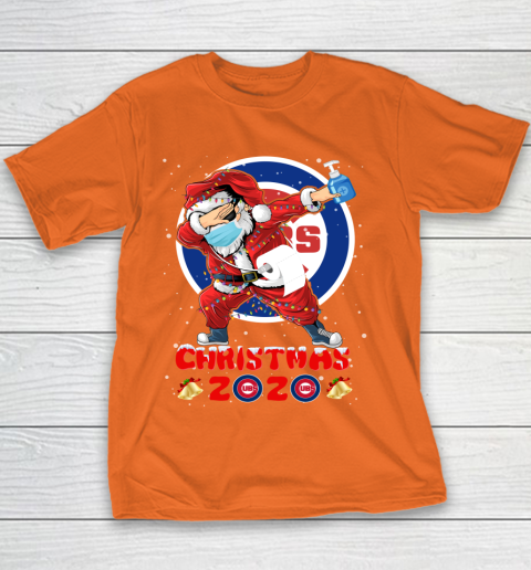 Chicago Cubs Funny Santa Claus Dabbing Christmas 2020 MLB Youth T-Shirt 4