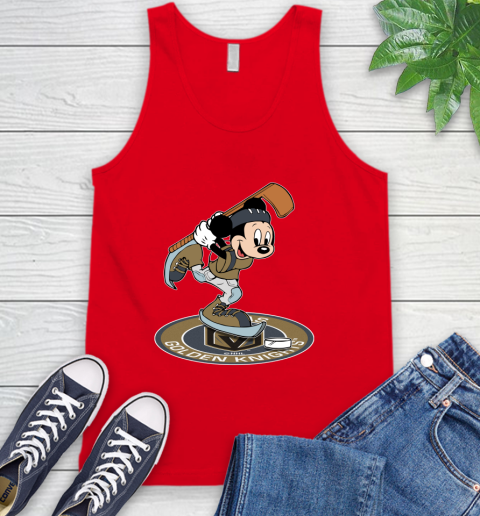 NHL Hockey Vegas Golden Knights Cheerful Mickey Disney Shirt Tank Top 6