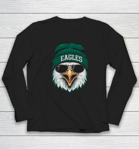 Cool Face Eagles With Sunglasses Vintage Funny Long Sleeve T-Shirt