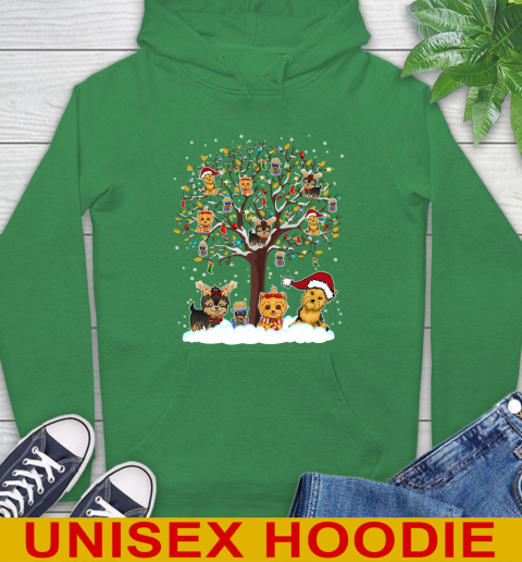 Yorkie dog pet lover light christmas tree shirt 20