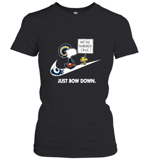 Los Angeles Rams Are Number One – Just Bow Down Snoopy Women's T-Shirt