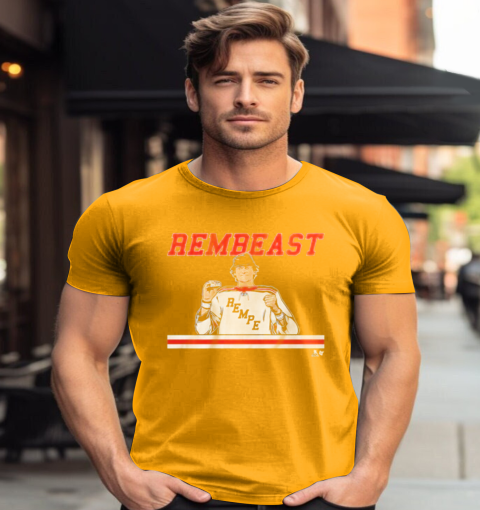 The Matt Rempe Rembeast T-Shirt rbyk the matt rempe rembeast classic t shirt 2 front gold