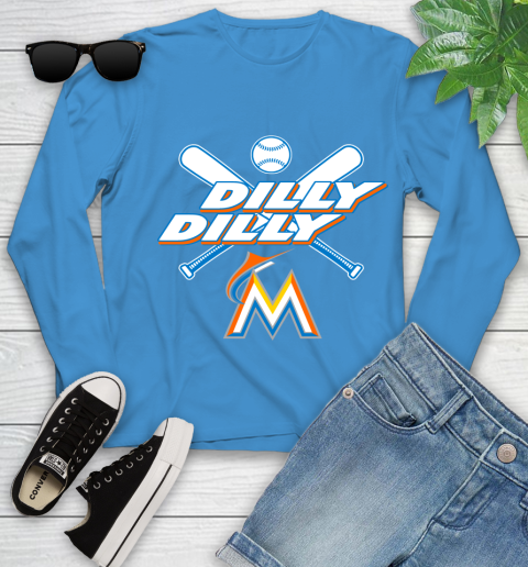 MLB Miami Marlins Dilly Dilly Baseball Sports Youth Long Sleeve 7