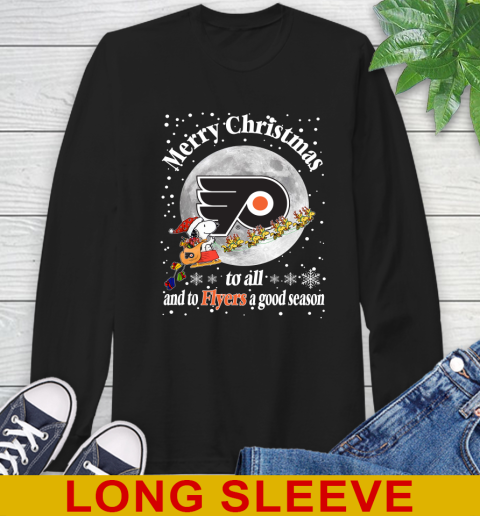 Philadelphia Flyers Merry Christmas To All And To Flyers A Good Season NHL Hockey Sports Long Sleeve T-Shirt