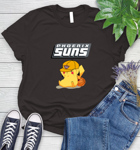 NBA Pikachu Basketball Sports Phoenix Suns Women's T-Shirt 8