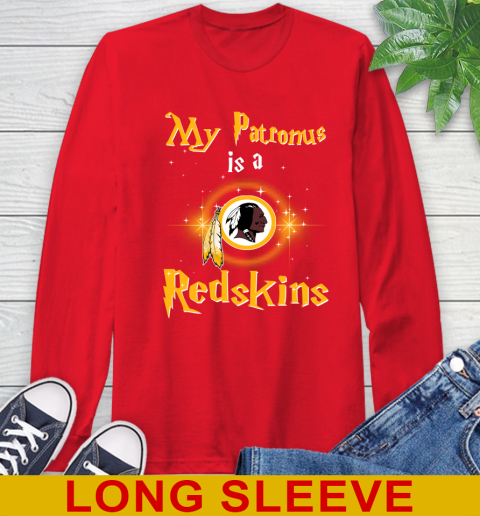 NFL Football Harry Potter My Patronus Is A Washington Redskins Long Sleeve T-Shirt 12