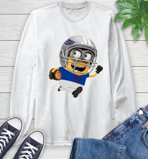 NFL New York Giants Minions Disney Football Sports Long Sleeve T-Shirt