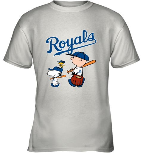 Kansas City Royalslet's Play Baseball Together Snoopy MLB Youth T-Shirt