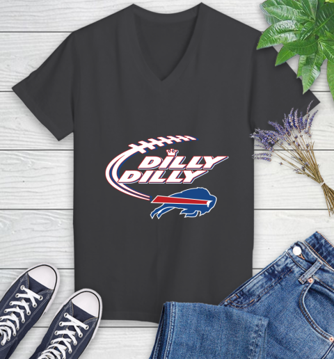 NFL Buffalo Bills Dilly Dilly Football Sports Women's V-Neck T-Shirt 8