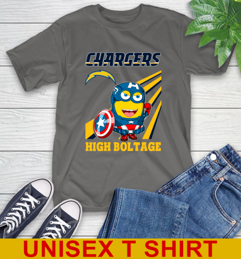 NFL Football Los Angeles Chargers Captain America Marvel Avengers Minion Shirt T-Shirt 10