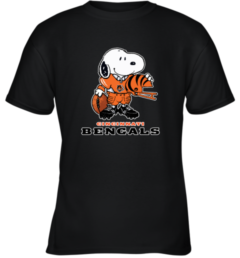 Snoopy A Strong And Proud Cincinnati Bengals Player NFL Youth T-Shirt