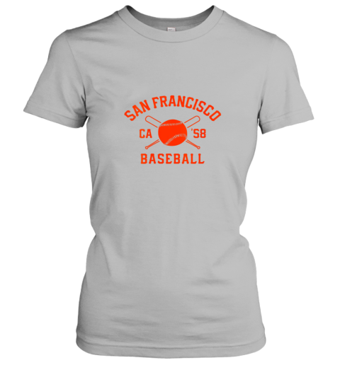 c99f womens san francisco baseball vintage sf the city cali retro gift ladies t shirt 20 front sport grey