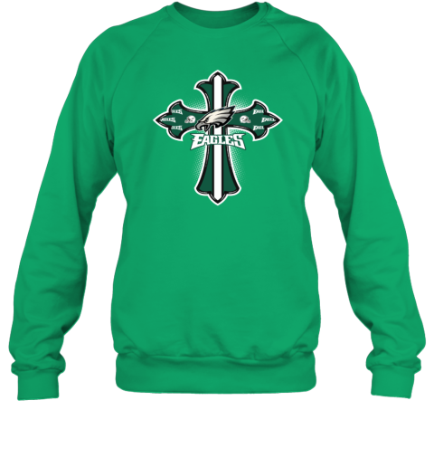 NFL Green Crusader Cross Philadelphia Eagles Hoodie - Rookbrand