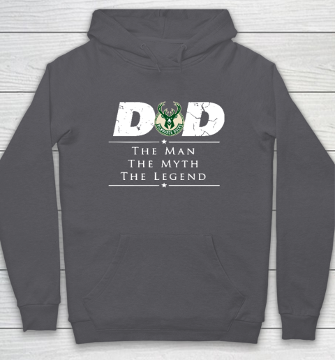 Milwaukee Bucks NBA Basketball Dad The Man The Myth The Legend Hoodie 4