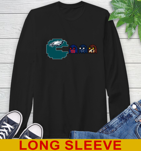 Philadelphia Eagles NFL Football Pac Man Champion Long Sleeve T-Shirt 2