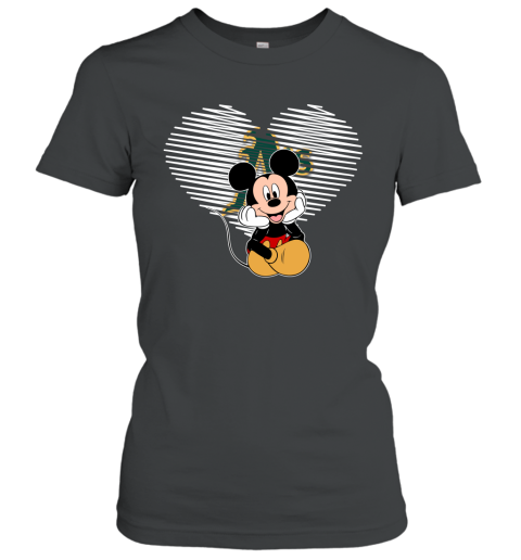 MLB Oakland Athletics The Heart Mickey Mouse Disney Baseball T Shirt EDos39tkqjC ladies t shirt 20 95 151514 front black