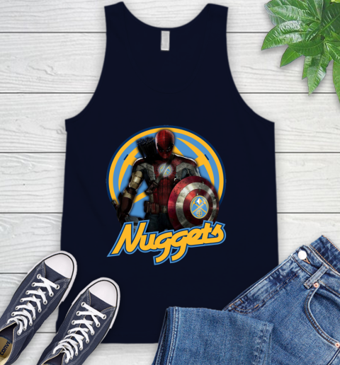 Denver Nuggets NBA Basketball Captain America Thor Spider Man Hawkeye Avengers Tank Top 3