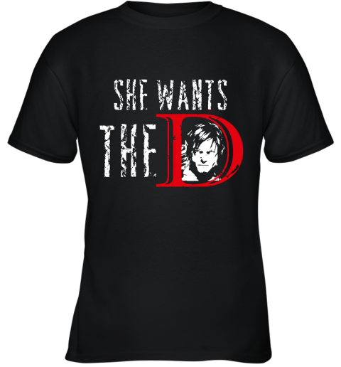 Daryl Dixon She Wants The D Youth T-Shirt