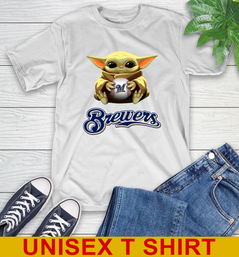 MLB Baseball Milwaukee Brewers Star Wars Baby Yoda Shirt