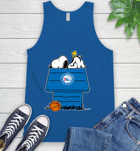 Philadelphia 76ers NBA Basketball Snoopy Woodstock The Peanuts Movie Tank Top 5