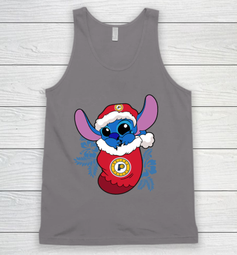 Indiana Pacers Christmas Stitch In The Sock Funny Disney NBA Tank Top 7