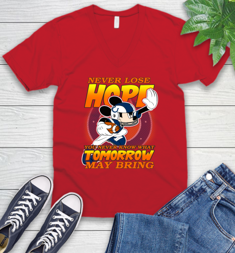 Indianapolis Colts NFL Football Mickey Disney Never Lose Hope V-Neck T-Shirt 6