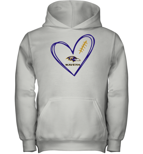 Baltimore Ravens Heart Youth Hoodie