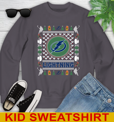 Tampa Bay Lightning Merry Christmas NHL Hockey Loyal Fan Youth Sweatshirt 5