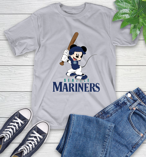 MLB Baseball Seattle Mariners Cheerful Mickey Mouse Shirt T-Shirt 6