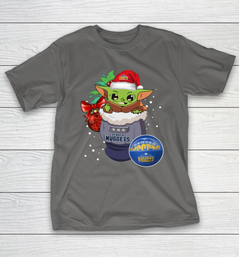 Denver Nuggets Christmas Baby Yoda Star Wars Funny Happy NBA T-Shirt 9