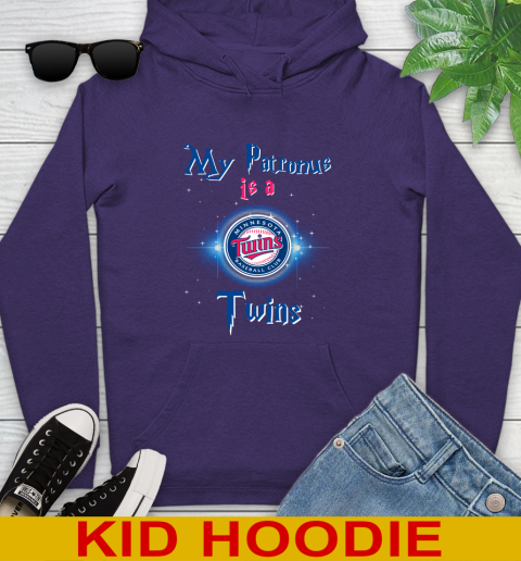 MLB Baseball Harry Potter My Patronus Is A Minnesota Twins Youth Hoodie 5