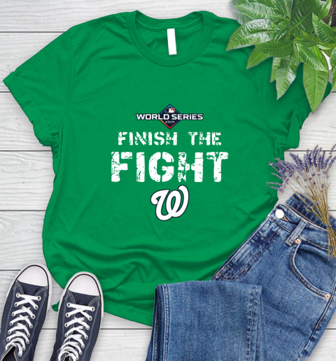 Finish The Fight Washington Nationals World Series 2019 Women's T-Shirt 9