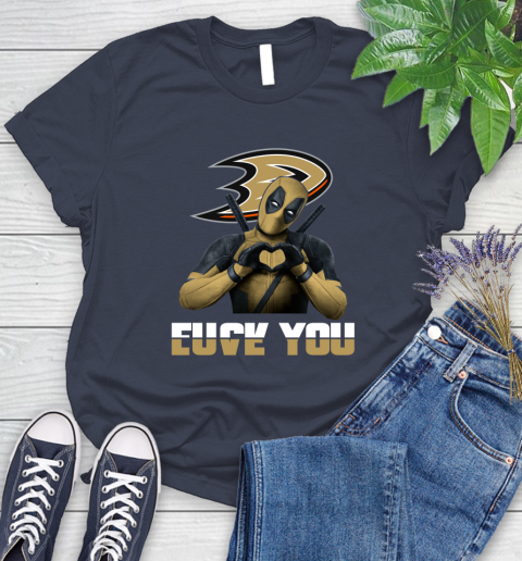 NHL Deadpool Love You Fuck You Hockey Sports Women's T-Shirt 14