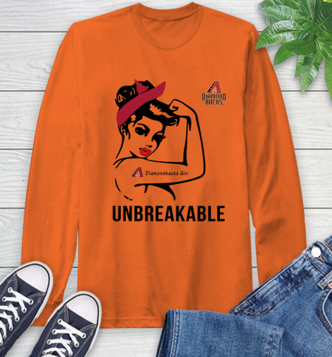 MLB Arizona Diamondbacks Girl Unbreakable Baseball Sports Long Sleeve T-Shirt 3